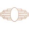 Ekena Millwork Elizabeth Wood Fretwork Pierced Ceiling Medallion, Cherry, 38"W x 19"H x 10 1/2"IW x 18"IH x 3/8"T CMWP38X19X0375EBCH - alternate 1